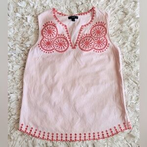 J. Crew Eyelet Emroidered Sleeveless Top